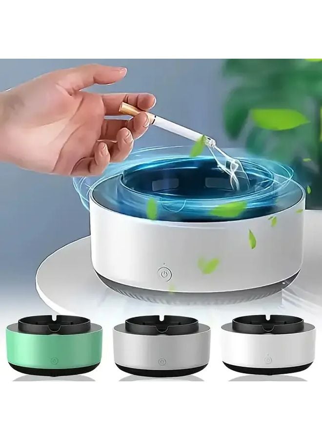 Gray Portable Smoke Free Air Purifier Ashtray With Smart Wind Circulation System For Indoor Outdoor Car Use - Image 5